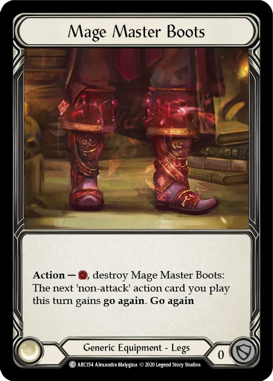 Mage Master Boots [U-ARC154] (Arcane Rising Unlimited)  Unlimited Rainbow Foil - Anime Imports LLC
