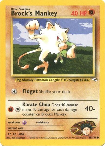 Brock's Mankey (68/132) [Gym Heroes Unlimited] (Online Only)