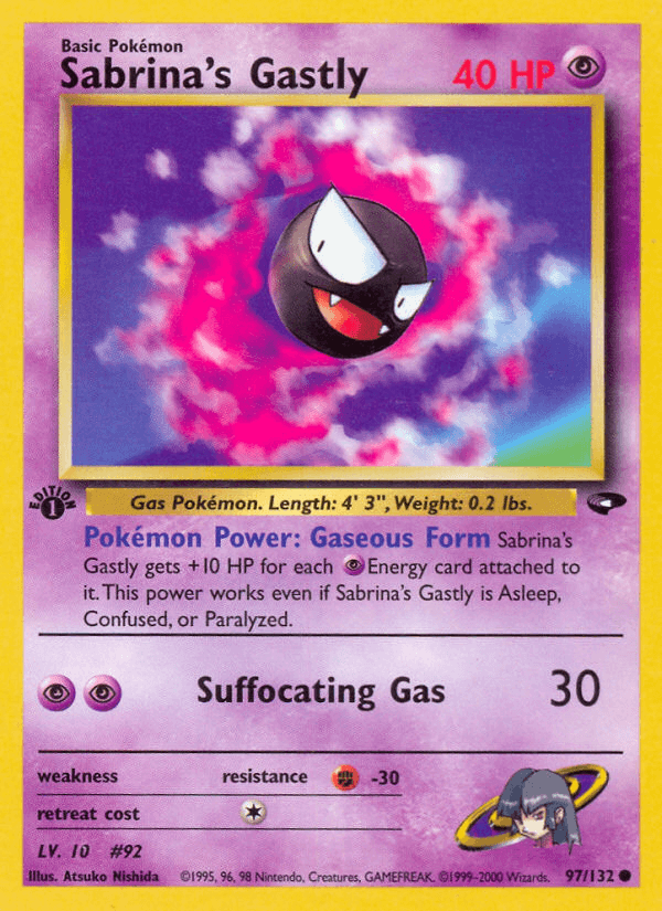 Sabrina's Gastly (97/132) [Gym Challenge 1st Edition] (Online Only)