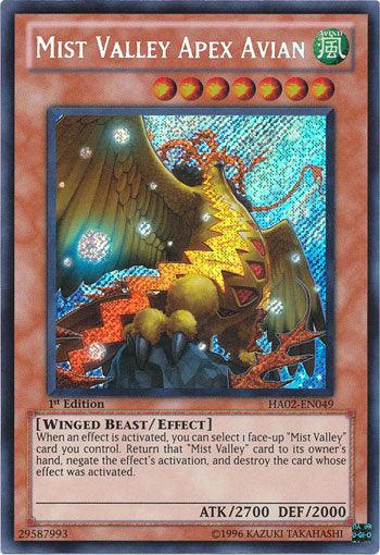 Mist Valley Apex Avian [HA02-EN049] Secret Rare (ONLINE ORDER ONLY)