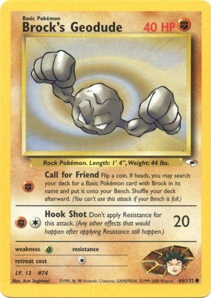 Brock's Geodude (66/132) [Gym Heroes Unlimited] (Online Only)