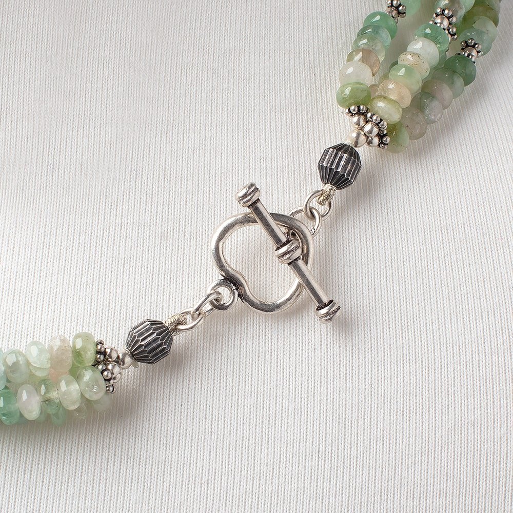 Afghani Tourmaline Antiqued Silver Necklace and Earring Set (ONLINE ORDER ONLY)