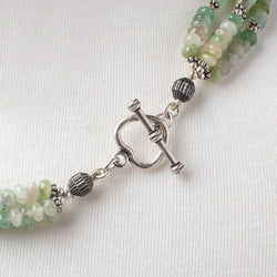 Afghani Tourmaline Antiqued Silver Necklace and Earring Set (ONLINE ORDER ONLY)