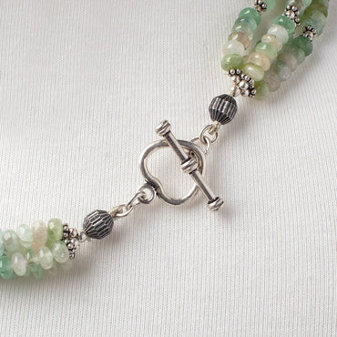 Afghani Tourmaline Antiqued Silver Necklace and Earring Set (ONLINE ORDER ONLY)