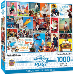 Saturday Evening Post - Rockwell Quotes 1000 Piece Jigsaw Puzzle (ONLINE ORDER ONLY)