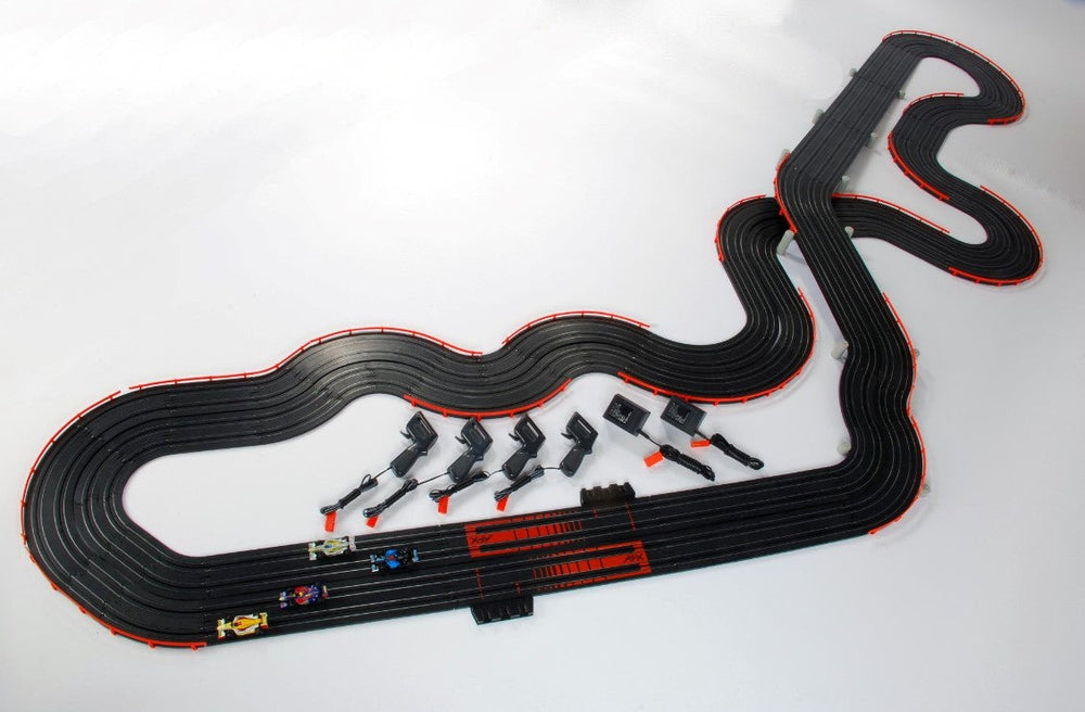 AFX Super International HO Formula Slot Car Track Set w/4 Formula Cars (Mega G+) 21018 (ONLINE ORDER ONLY)