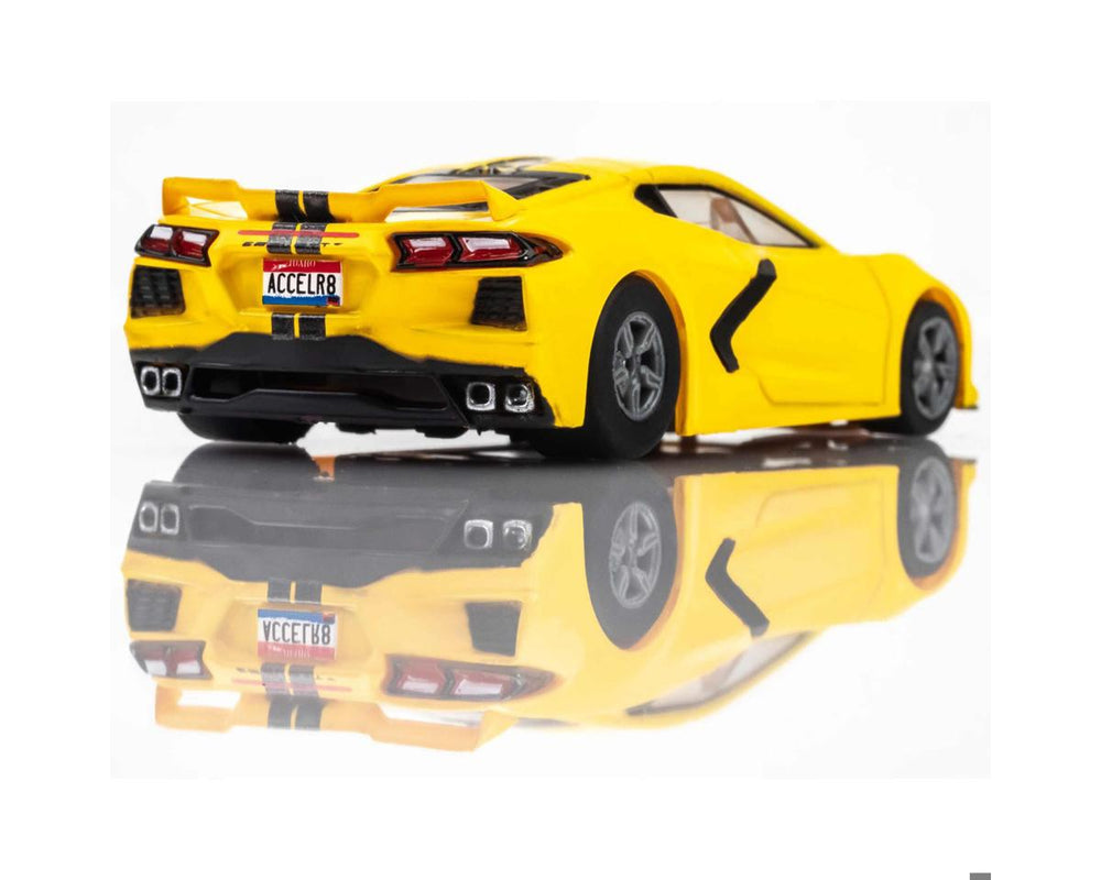 AFX Corvette C8 HO Slot Car (Accelerate Yellow) (LWB) (Mega G+) 22013 (ONLINE ORDER ONLY)