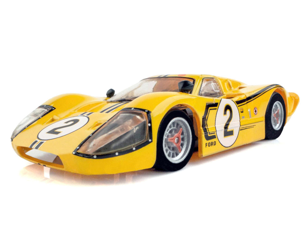 AFX Collector Series 1967 Ford GT40 Mk IV Le Mans #2 HO Slot Car (Yellow) (SWB) (Mega G+) 22014 (ONLINE ORDER ONLY)