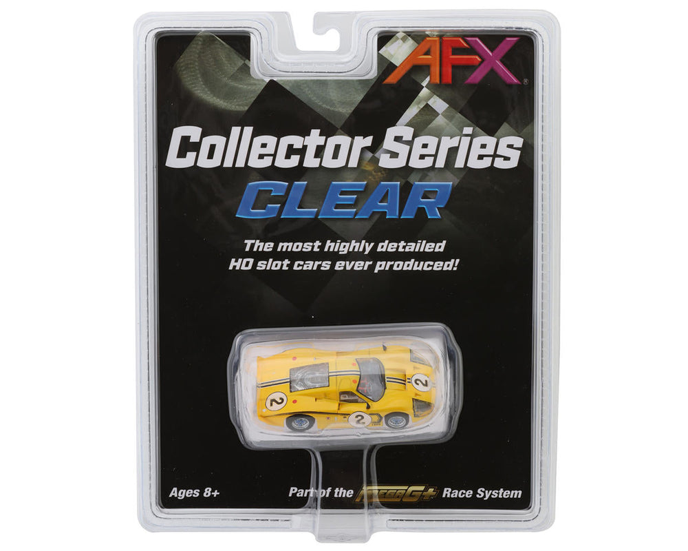 AFX Collector Series 1967 Ford GT40 Mk IV Le Mans #2 HO Slot Car (Yellow) (SWB) (Mega G+) 22014 (ONLINE ORDER ONLY)