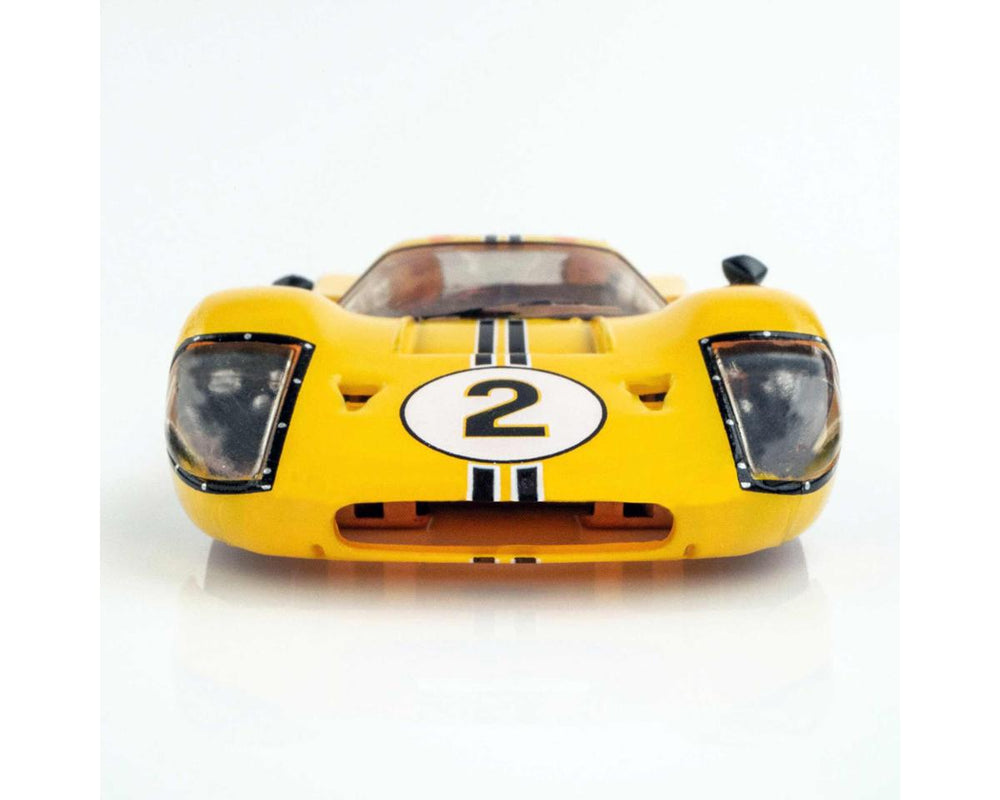 AFX Collector Series 1967 Ford GT40 Mk IV Le Mans #2 HO Slot Car (Yellow) (SWB) (Mega G+) 22014 (ONLINE ORDER ONLY)