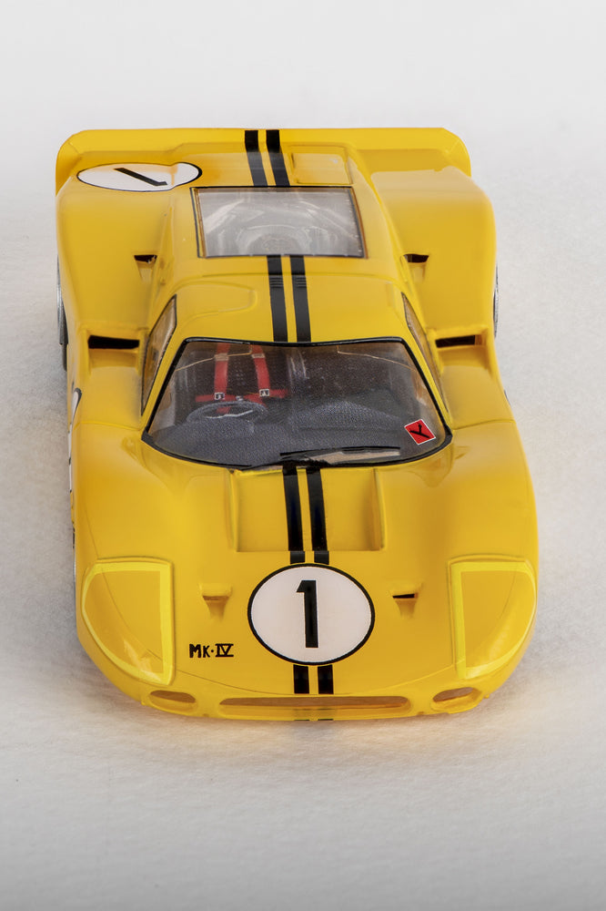 AFX Collector Series 1967 Ford GT40 Mk IV Sebring #1 HO Slot Car (Yellow) (SWB) (Mega G+) 22025 (ONLINE ORDER ONLY)