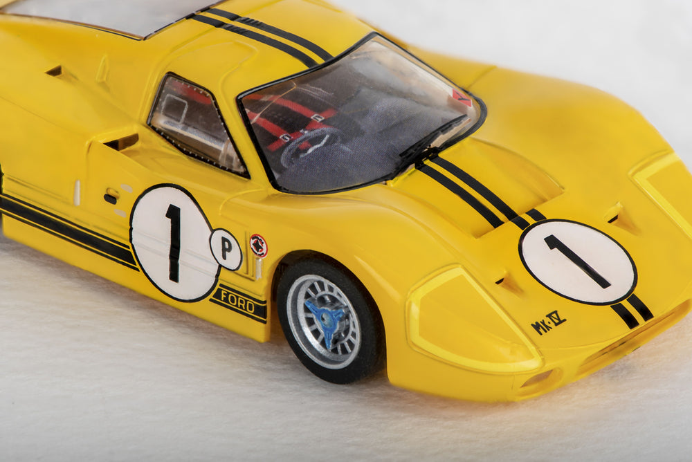 AFX Collector Series 1967 Ford GT40 Mk IV Sebring #1 HO Slot Car (Yellow) (SWB) (Mega G+) 22025 (ONLINE ORDER ONLY)