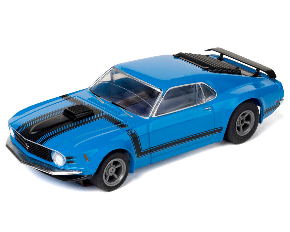 AFX Collector Series Mustang Boss 302 HO Slot Car (Grabber Blue) (LWB) (Mega G+) 22026 (ONLINE ORDER ONLY)