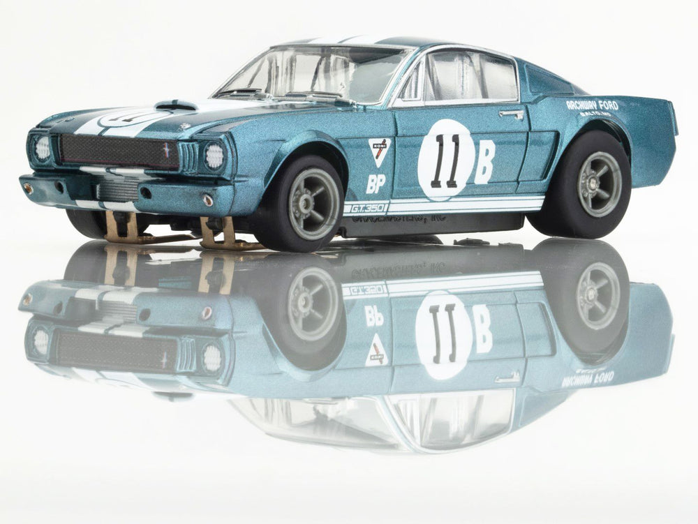 AFX Racing 1965 Shelby Mustang GT350R Donohue Blue/White Slot Car 22071 (ONLINE ORDER ONLY)