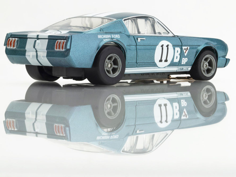 AFX Racing 1965 Shelby Mustang GT350R Donohue Blue/White Slot Car 22071 (ONLINE ORDER ONLY)