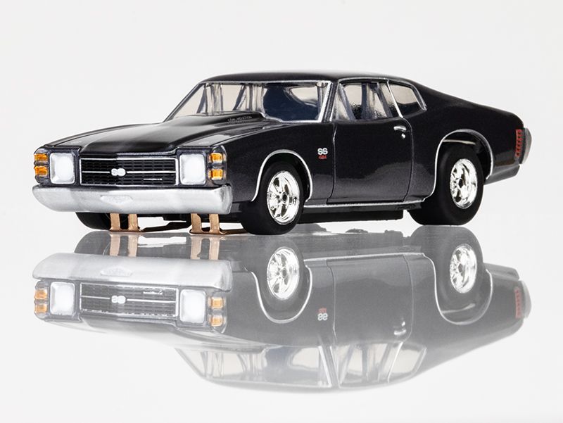 AFX 1972 Chevelle 454 SS HO Scale Slot Car (Gun Metal) (LWB) (Mega G+) 22087 (ONLINE ORDER ONLY)