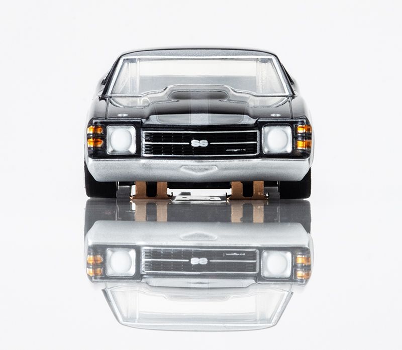 AFX 1972 Chevelle 454 SS HO Scale Slot Car (Gun Metal) (LWB) (Mega G+) 22087 (ONLINE ORDER ONLY)