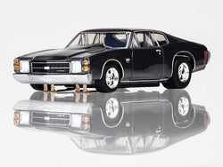 AFX 1972 Chevelle 454 SS HO Scale Slot Car (Gun Metal) (LWB) (Mega G+) 22087 (ONLINE ORDER ONLY)