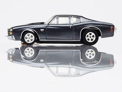 AFX 1972 Chevelle 454 SS HO Scale Slot Car (Gun Metal) (LWB) (Mega G+) 22087 (ONLINE ORDER ONLY)