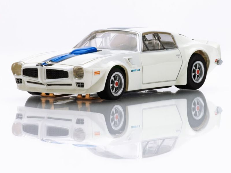 AFX Racing 1970 Firebird TransAm, White/ Blue, HO Scale Slot Car 22096 (ONLINE ORDER ONLY)