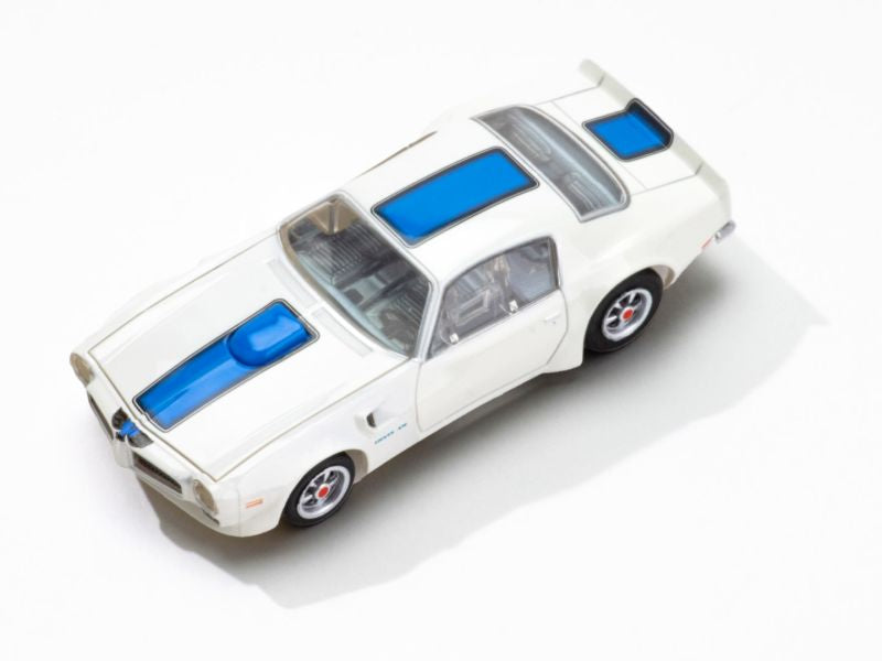 AFX Racing 1970 Firebird TransAm, White/ Blue, HO Scale Slot Car 22096 (ONLINE ORDER ONLY)