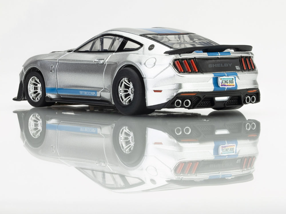 AFX Racing 2022 Mustang GT500KR, Silver/ Blue HO Scale Slot Car 22099 (ONLINE ORDER ONLY)