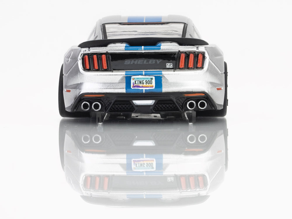 AFX Racing 2022 Mustang GT500KR, Silver/ Blue HO Scale Slot Car 22099 (ONLINE ORDER ONLY)
