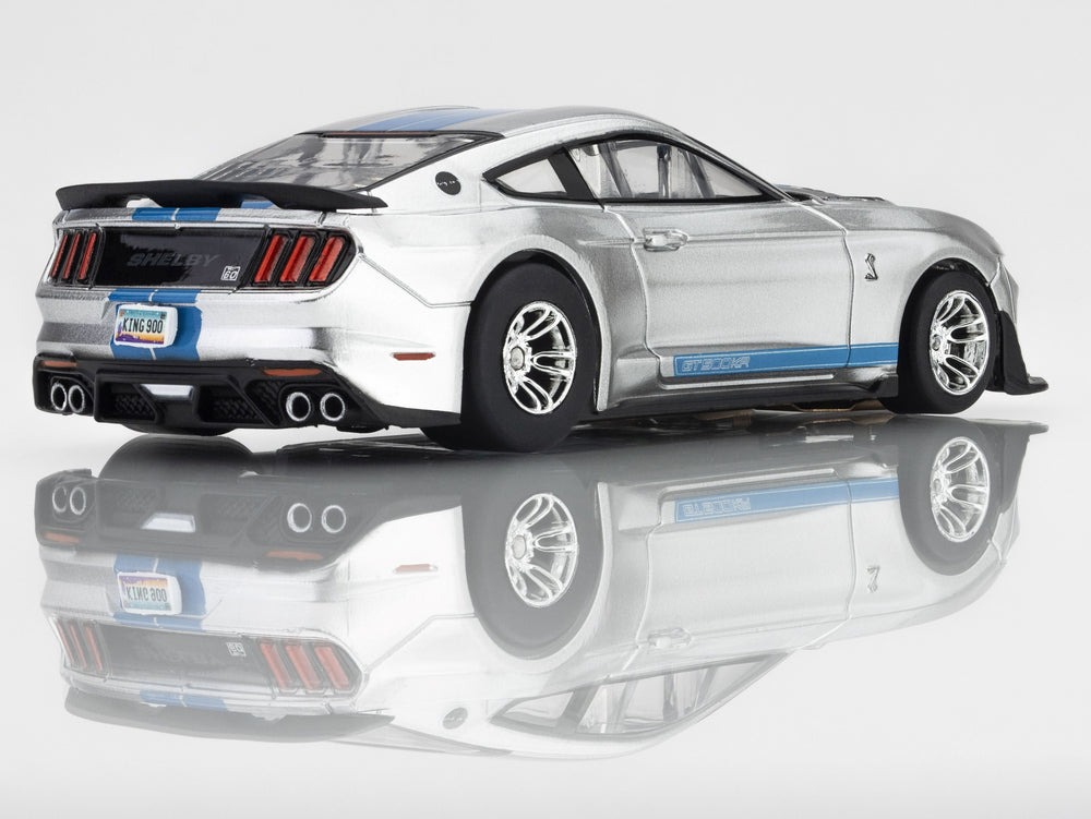 AFX Racing 2022 Mustang GT500KR, Silver/ Blue HO Scale Slot Car 22099 (ONLINE ORDER ONLY)