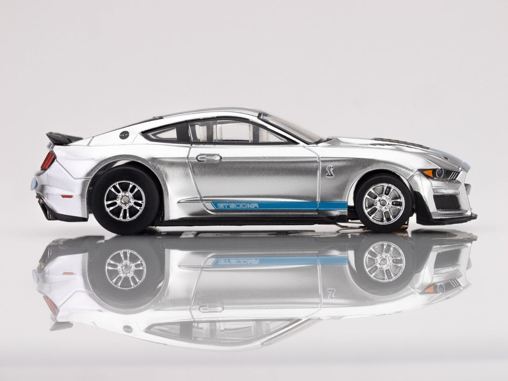 AFX Racing 2022 Mustang GT500KR, Silver/ Blue HO Scale Slot Car 22099 (ONLINE ORDER ONLY)