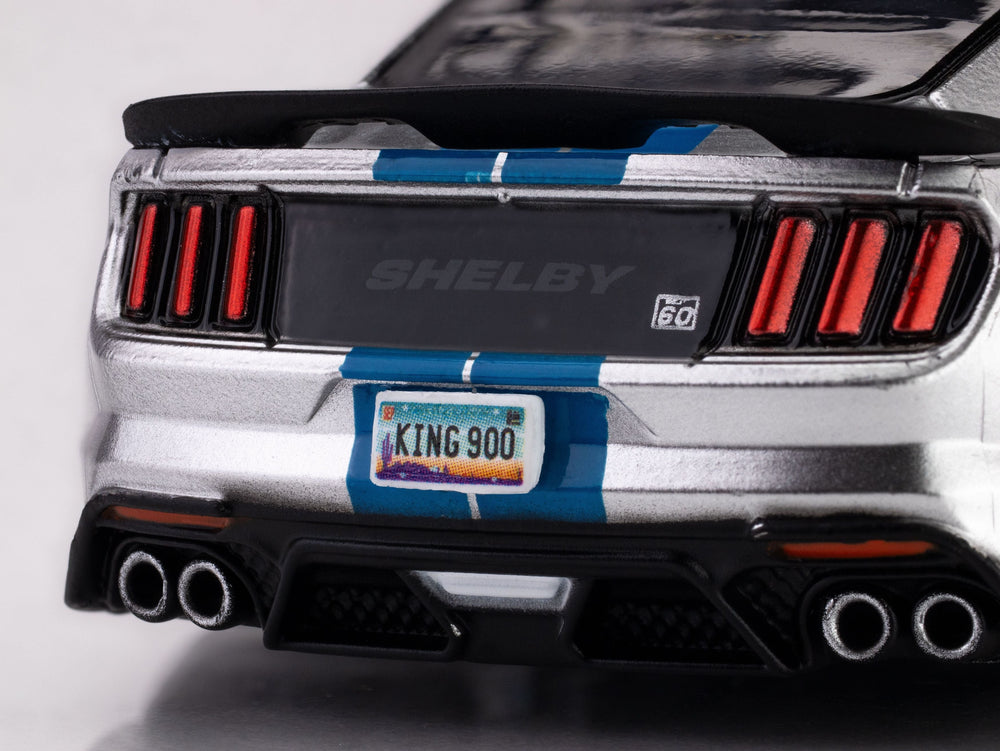 AFX Racing 2022 Mustang GT500KR, Silver/ Blue HO Scale Slot Car 22099 (ONLINE ORDER ONLY)