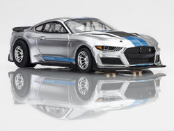 AFX Racing 2022 Mustang GT500KR, Silver/ Blue HO Scale Slot Car 22099 (ONLINE ORDER ONLY)