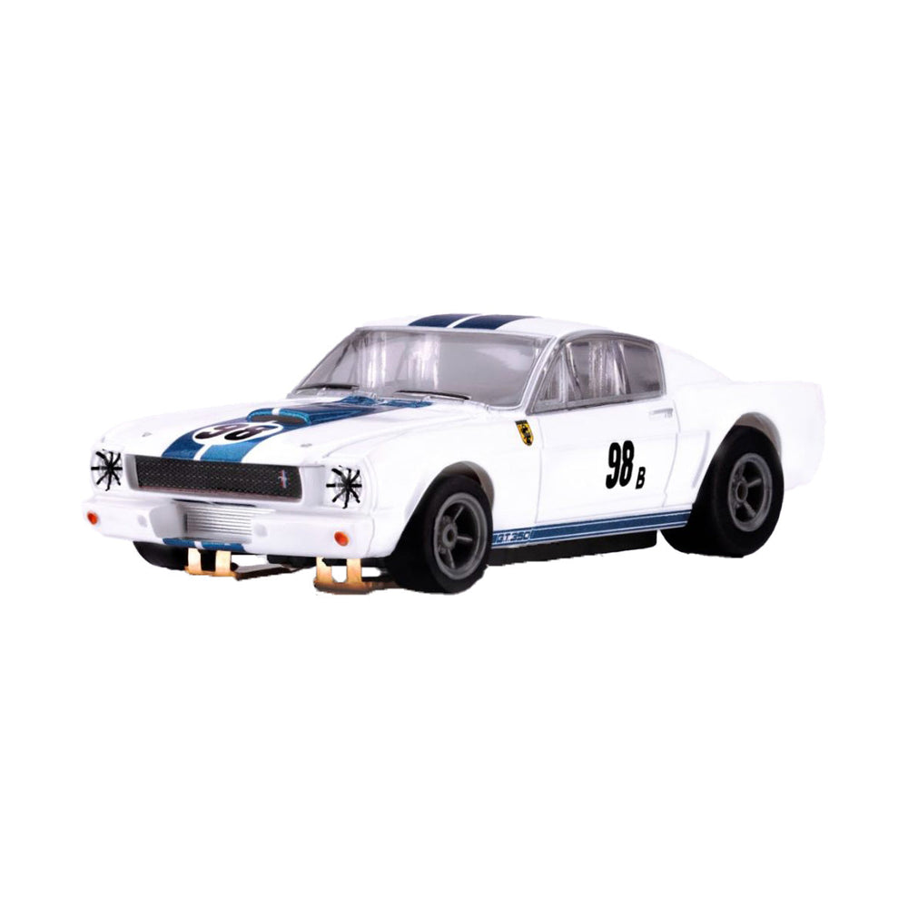 AFX 1965 Shelby Mustang GT350R Ken Miles White/Blue HO Scale Slot Car – 22125