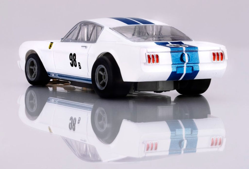 AFX 1965 Shelby Mustang GT350R Ken Miles White/Blue HO Scale Slot Car – 22125