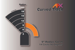 AFX Racing Track Curve 9"x1/4 (2pcs) 70602 (ONLINE ORDER ONLY)