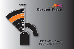 AFX Racing Track Curve 15"x1/8  (2pcs) 70613 (ONLINE ORDER ONLY)