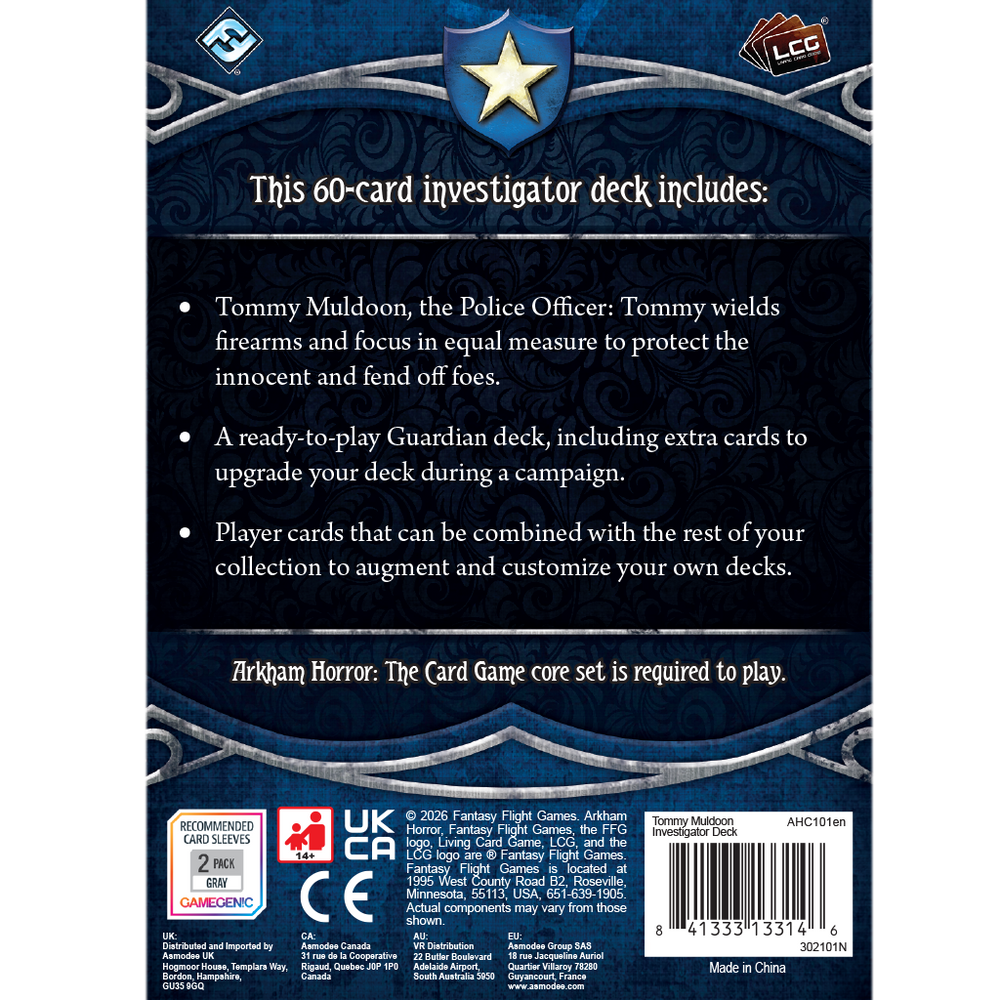 Arkham Horror LCG: Investigator Deck - Tommy Muldoon