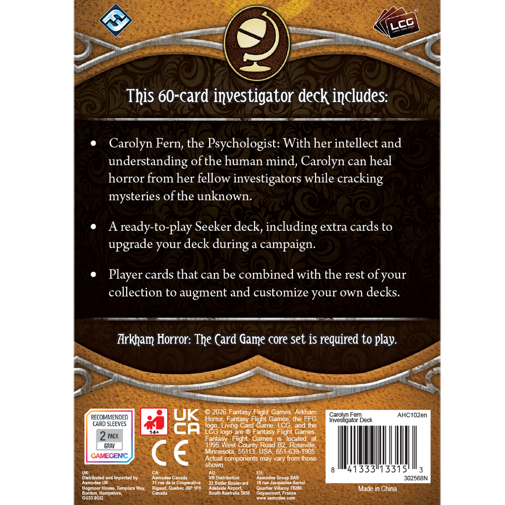 Arkham Horror LCG: Investigator Deck - Carolyn Fern