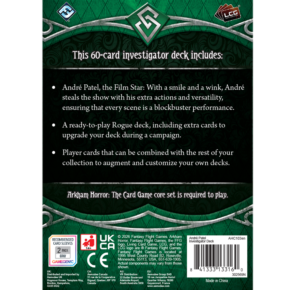 Arkham Horror LCG: Investigator Deck - André Patel
