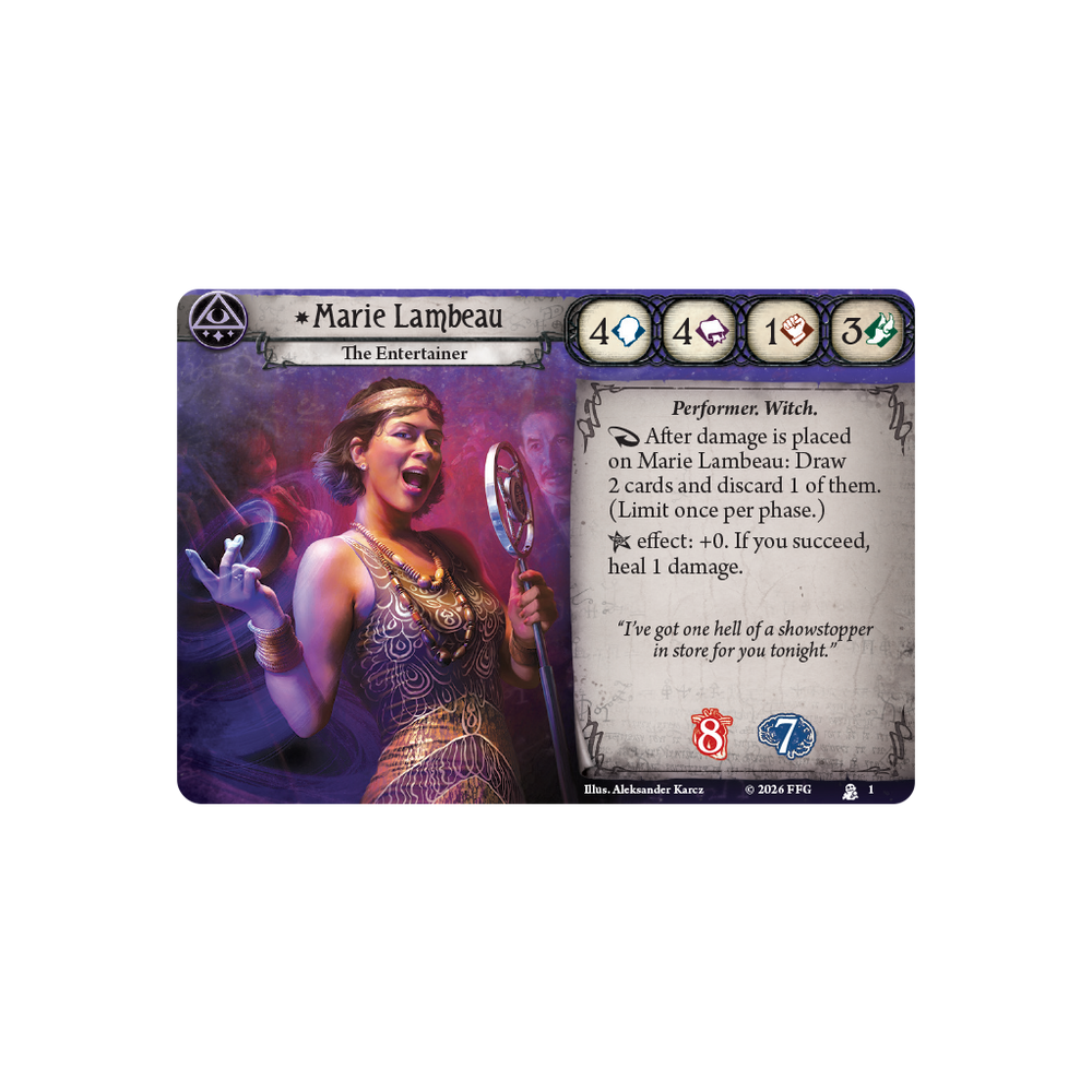 Arkham Horror LCG: Investigator Deck - Marie Lambeau