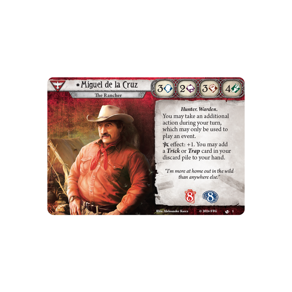 Arkham Horror LCG: Investigator Deck - Miguel de la Cruz