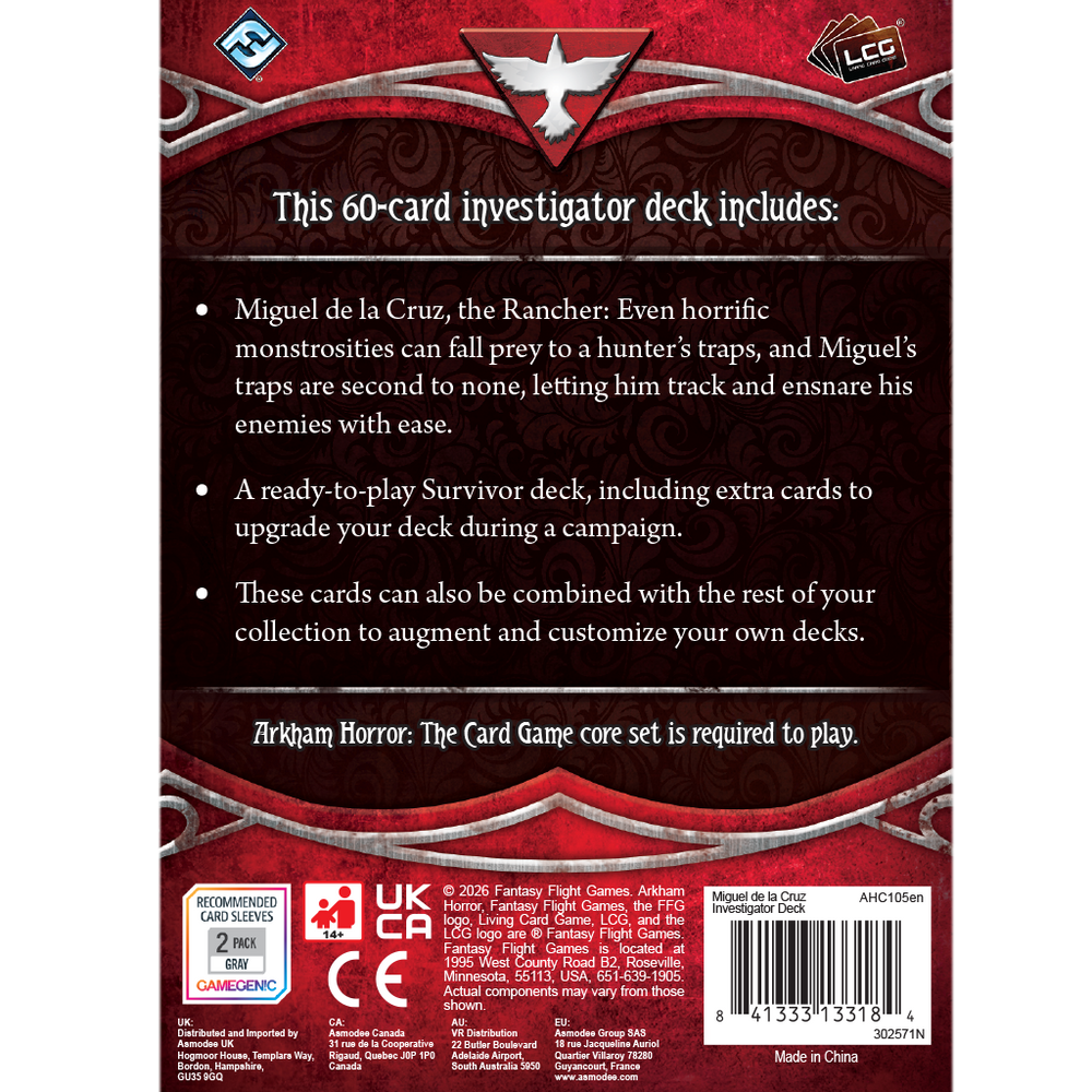 Arkham Horror LCG: Investigator Deck - Miguel de la Cruz