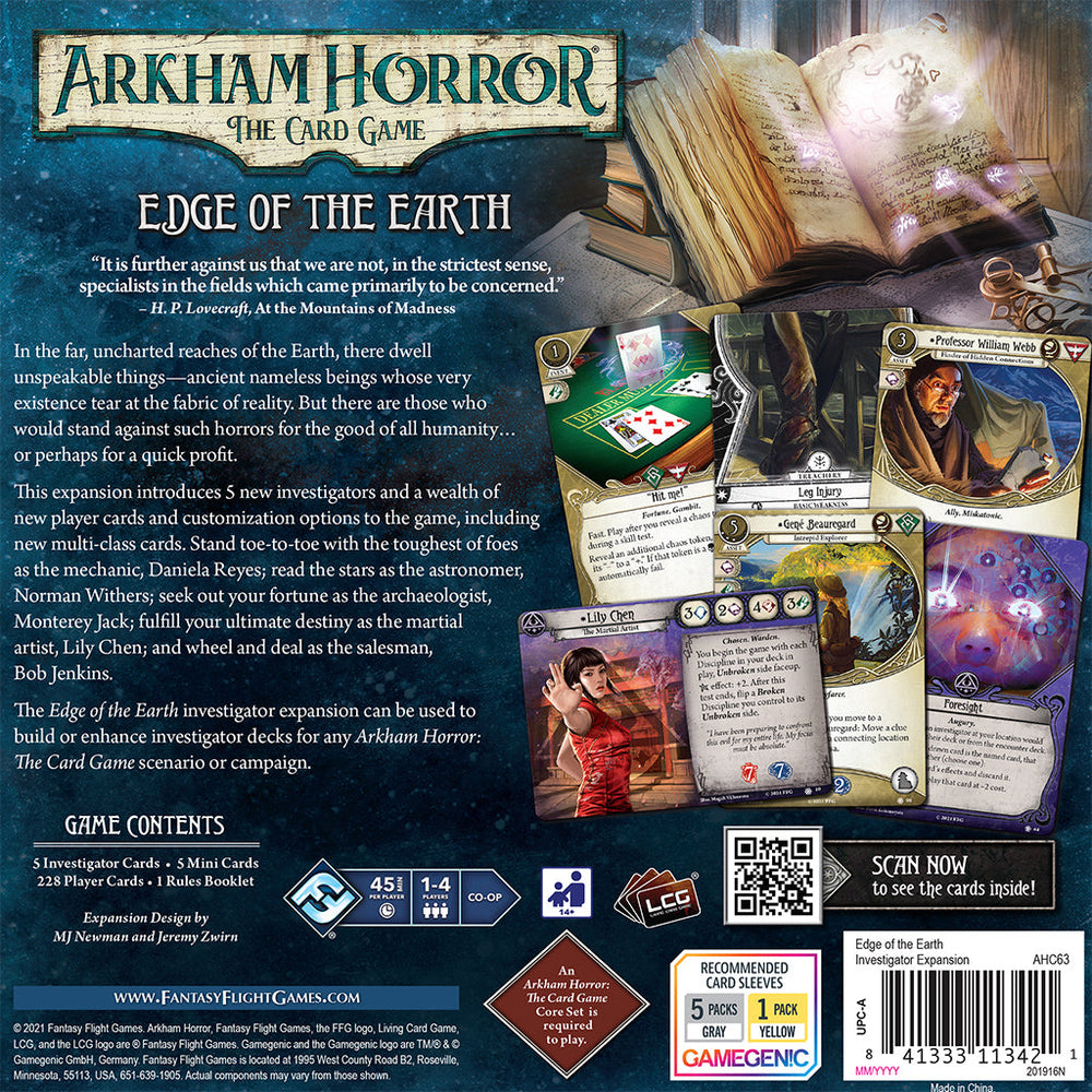 Arkham Horror LCG:  Edge of the Earth Investigator Expansion (ONLINE ORDER ONLY)