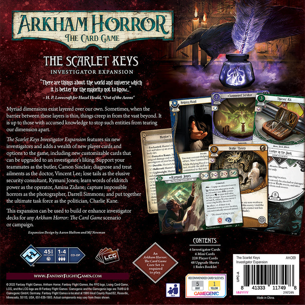 Arkham Horror LCG:  The Scarlet Keys Investigator Expansion (ONLINE ORDER ONLY)