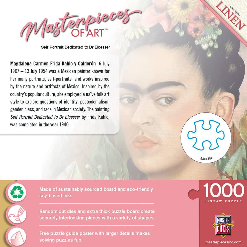 MasterPieces of Art - Frida Kahlo Self Portrait 1000 Piece Jigsaw Puzzle