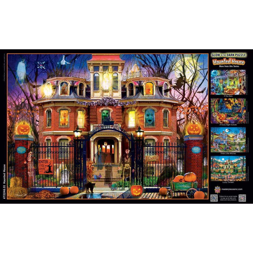 Glow in the Dark - Haunted House on the Hill 1000 Piece Jigsaw Puzzle (ONLINE ORDER ONLY)