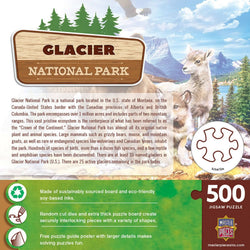 Glacier National Park 500 Piece Jigsaw Puzzle (ONLINE ORDER ONLY)