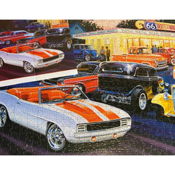 Cruisin' Route 66 - Dogs & Burgers 1000 Piece Jigsaw Puzzle (ONLINE ORDER ONLY)