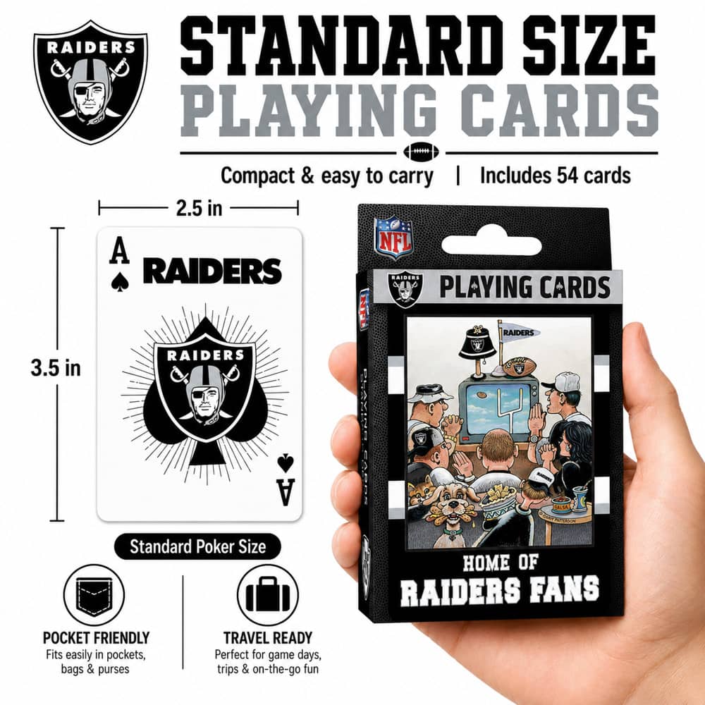 Las Vegas Raiders Fan Deck Playing Cards - 54 Card Deck