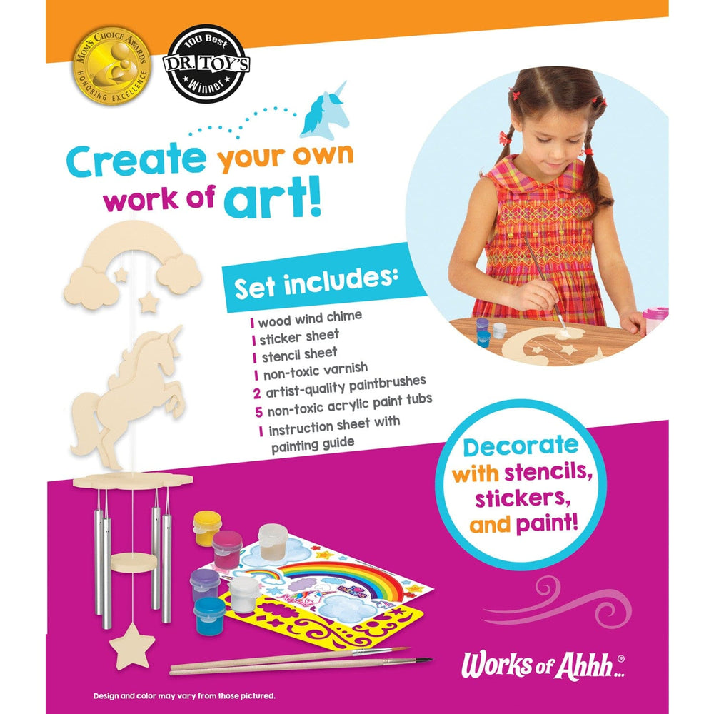 Unicorn Wind Chime Wood Craft & Paint Kit (ONLINE ORDER ONLY)