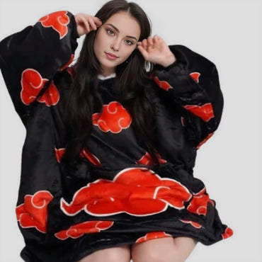 Naruto Itachi Akatsuki Wearable Blanket Hoodie for Kids & Adults | OLM Toys (ONLINE ORDER ONLY)